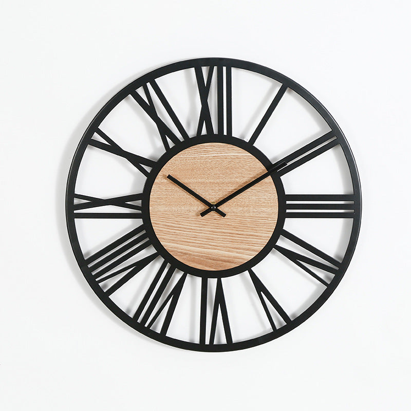 Decorative edge of the Nordic Iron Wall Clock highlighted