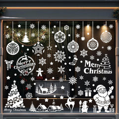 Close-up of decorative snowflake stickers
