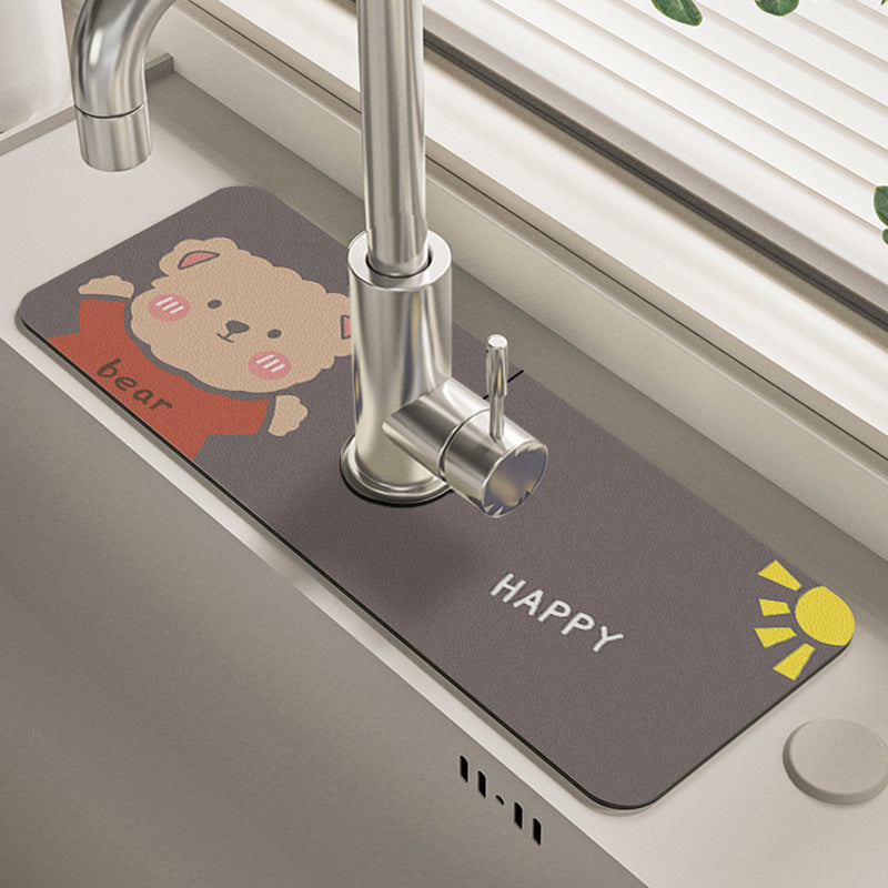 Silica Gel Water Tap Drain Mat Image 1