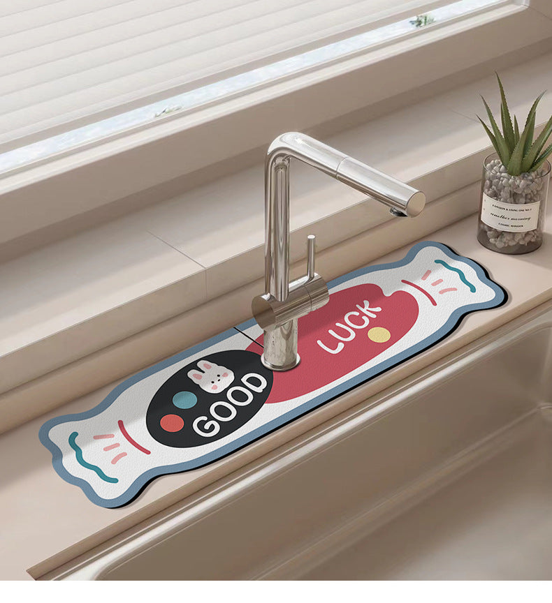 Silica Gel Water Tap Drain Mat Image 1