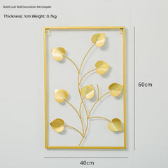 contemporary leaf pattern wall décor