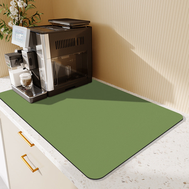Easy to clean coffee mat shown in washing machine