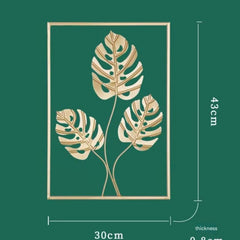 Sophisticated metal wall art on display