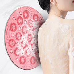 Silicone bath back scrubber with suction cups view 2