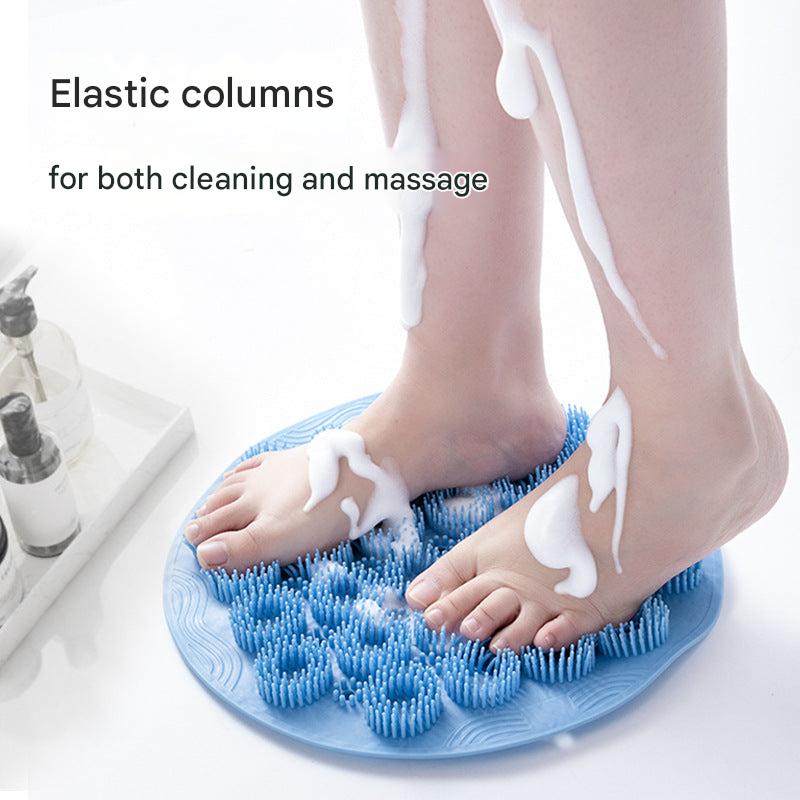 Silicone bath back scrubber with suction cups view 2