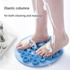 Silicone bath back scrubber with suction cups view 2