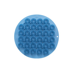 Silicone back scrubber displayed with accessories
