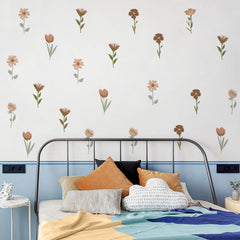 Removable wallpaper showing peel-and-stick application
