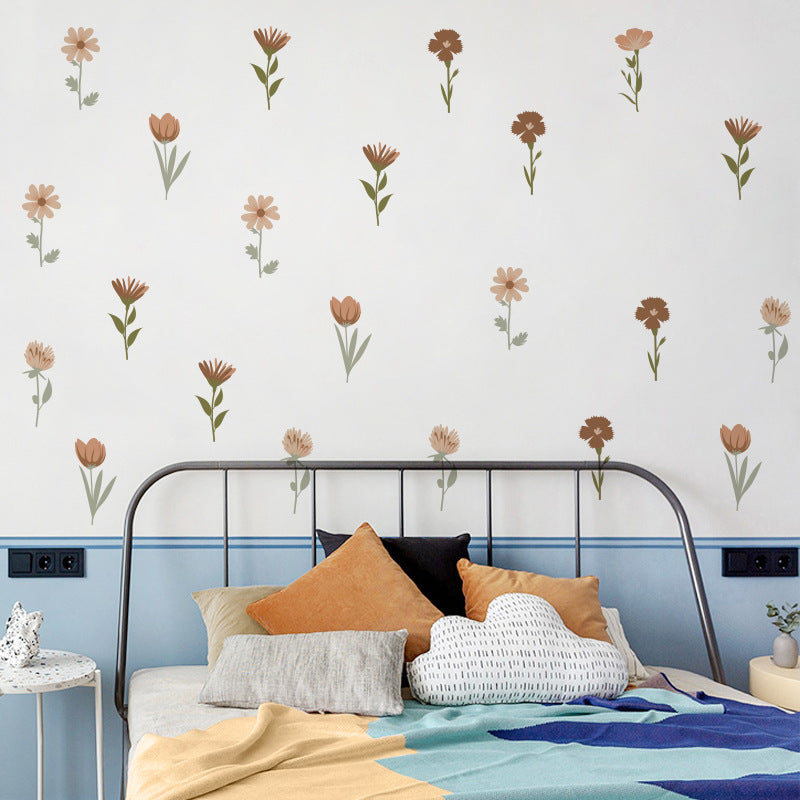 Removable wallpaper showing peel-and-stick application