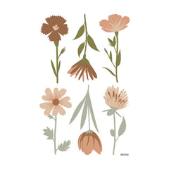 Decorative vintage floral wallpaper details