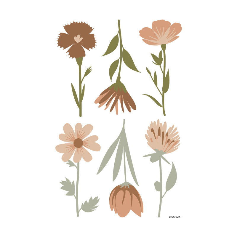 Decorative vintage floral wallpaper details