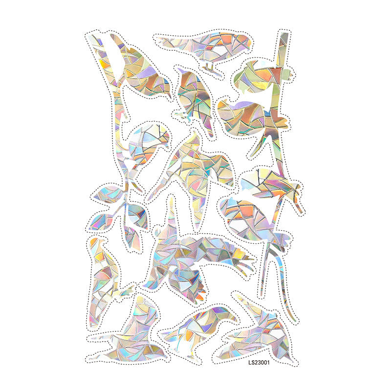 Vibrant 3D rainbow window sticker design 5