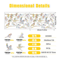Vibrant 3D rainbow window sticker design 6