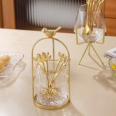 Elegant dessert fork holder with forks displayed