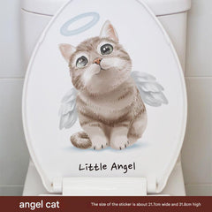 Colourful cat toilet sticker design 8