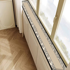 Cushion on narrow window ledge enhancing decor