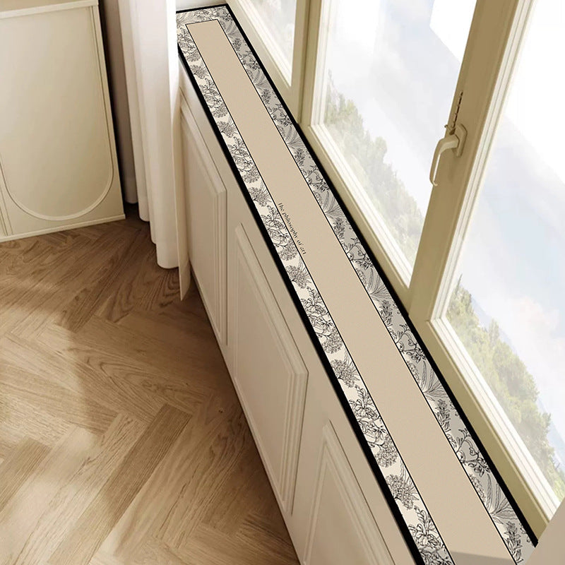 Cushion on narrow window ledge enhancing decor