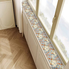 Leather window sill pad with non-slip feature