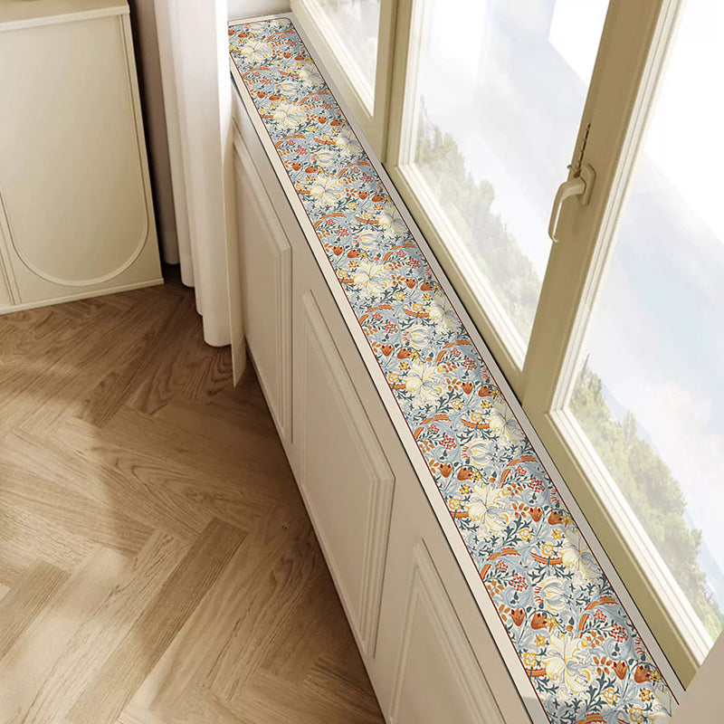 Leather window sill pad with non-slip feature