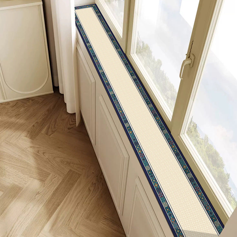 Leather window sill pad enhancing home decor