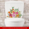 Image of waterproof floral toilet lid sticker design 1