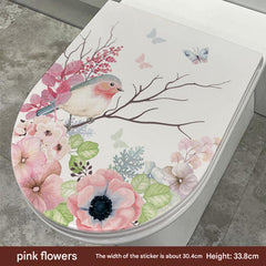 Cute Dolphin Toilet Seat Sticker Image 3