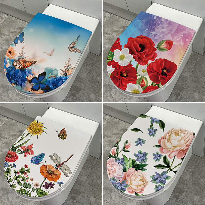 Cute Dolphin Toilet Seat Sticker Image 2