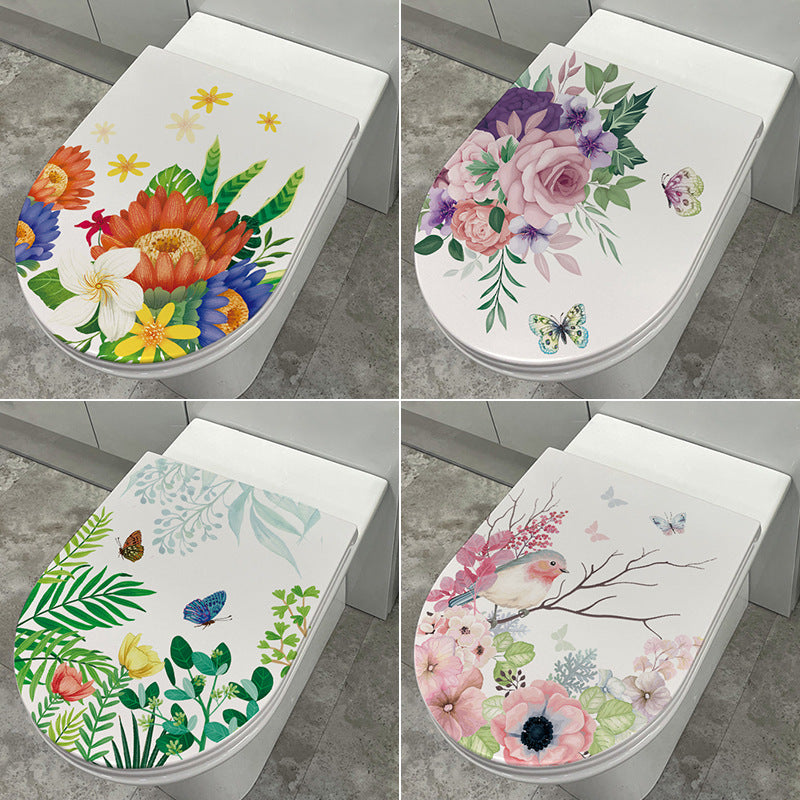 Cute Dolphin Toilet Seat Sticker Image 3