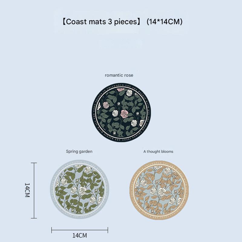 Elegant dining table mat paired with dishes