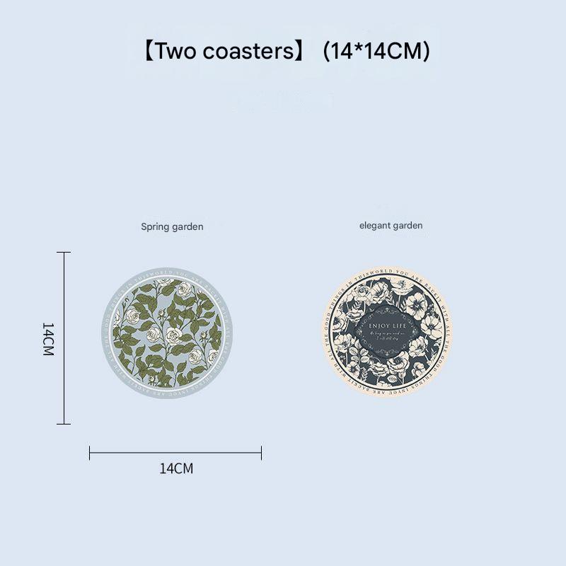 Elegant round table mat set for dining area