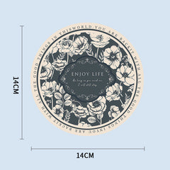 Round dining mat on a marble table setting