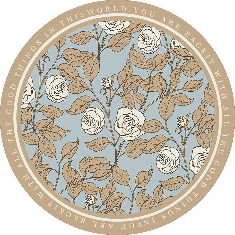 Elegant round table mat set for dining area
