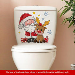 Festive toilet decoration with Santa design