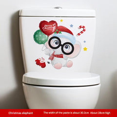 Image of Santa toilet decal for bathroom decor