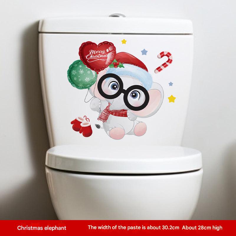 Image of Santa toilet decal for bathroom decor
