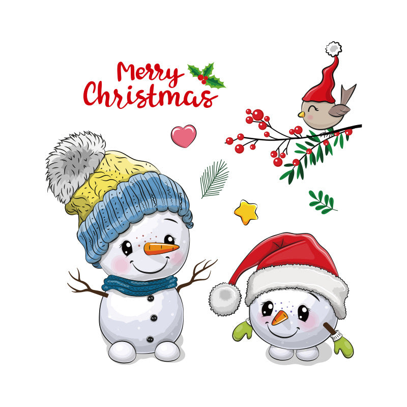 Removable Santa bathroom sticker decoration