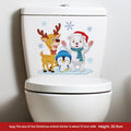 Adhesive Santa holiday sticker for toilet use