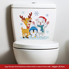 Adhesive Santa holiday sticker for toilet use