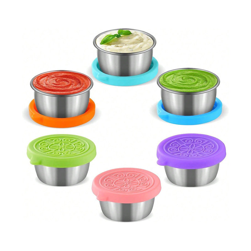 reusable condiment cups in stainless steel