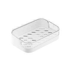 Close-up view of drainage design in soap holder