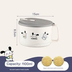 Large capacity stainless steel bowl with lid overview