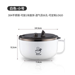 Large capacity stainless steel bowl with lid overview