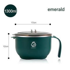 Bowl in use for pasta draining