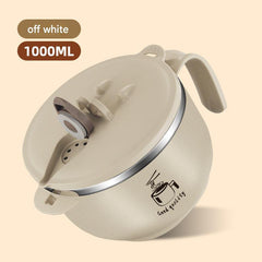 Large capacity stainless steel bowl with lid overview