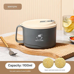 Bowl in use for pasta draining