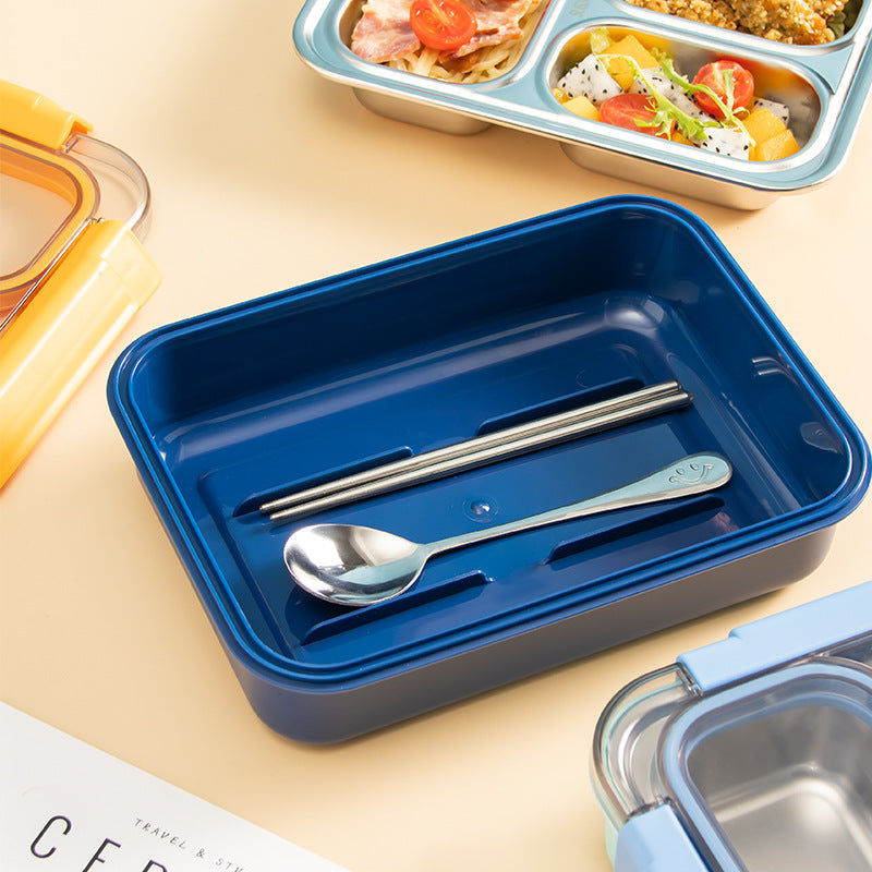 Stylish Dual-Compartment Stainless Steel Bento Box 3