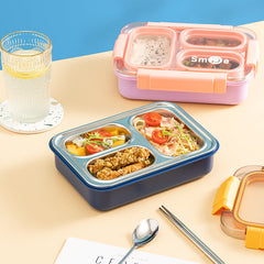 Stylish Dual-Compartment Stainless Steel Bento Box 4