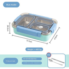 Stylish Dual-Compartment Stainless Steel Bento Box 6