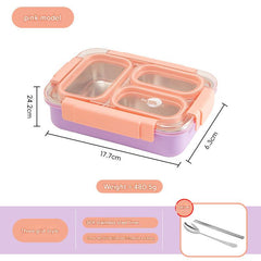 Stylish Dual-Compartment Stainless Steel Bento Box 8