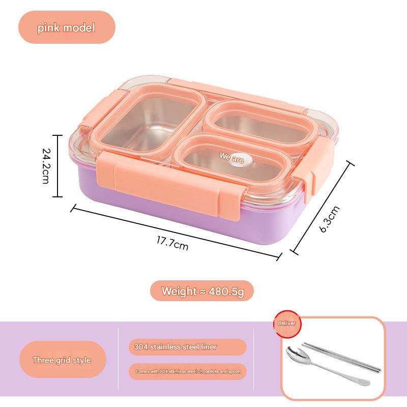 Stylish Dual-Compartment Stainless Steel Bento Box 8